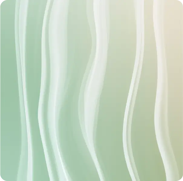 Abstract pattern with vertical wavy lines in soft green and cream tones.