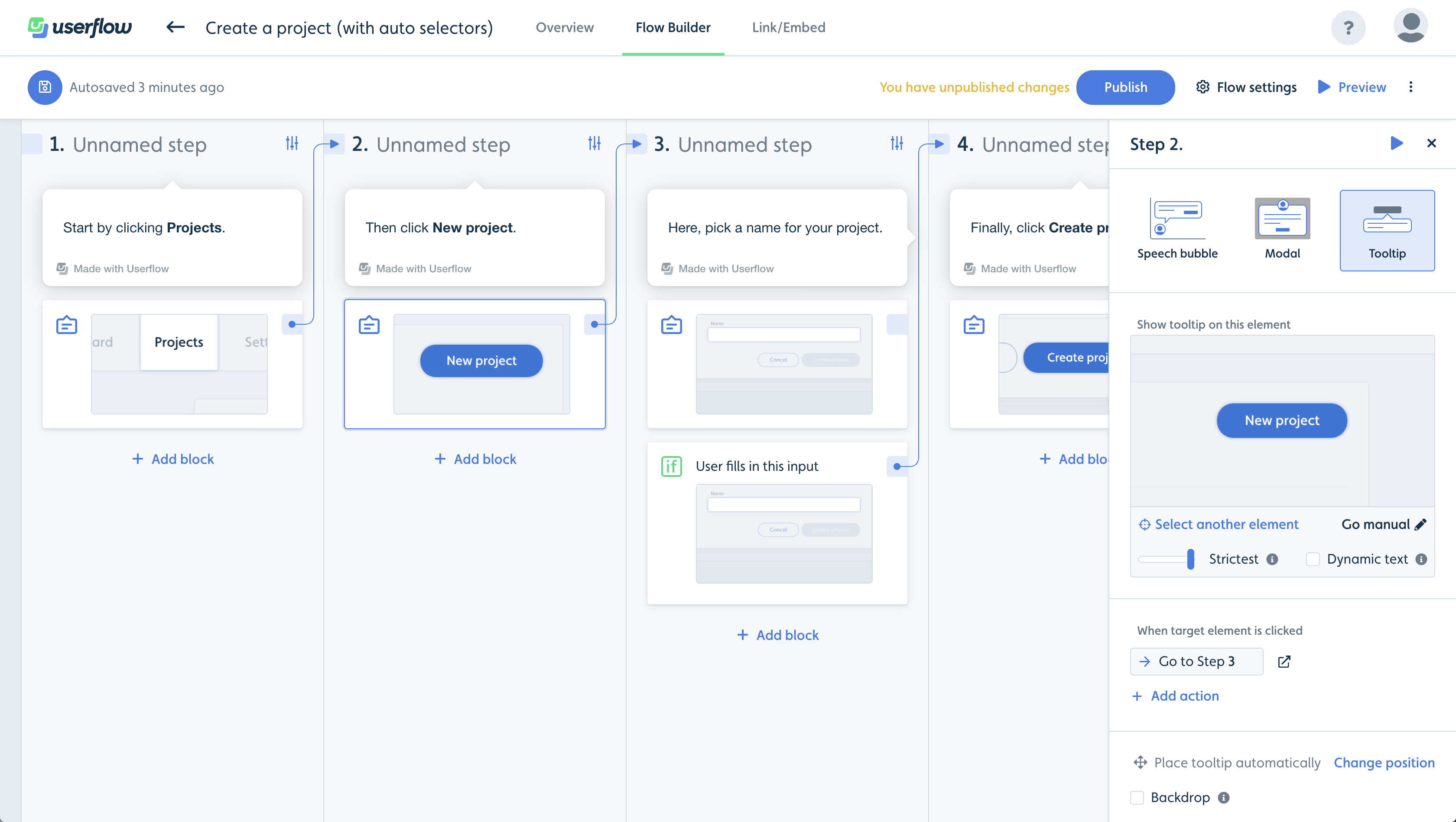 Flow builder