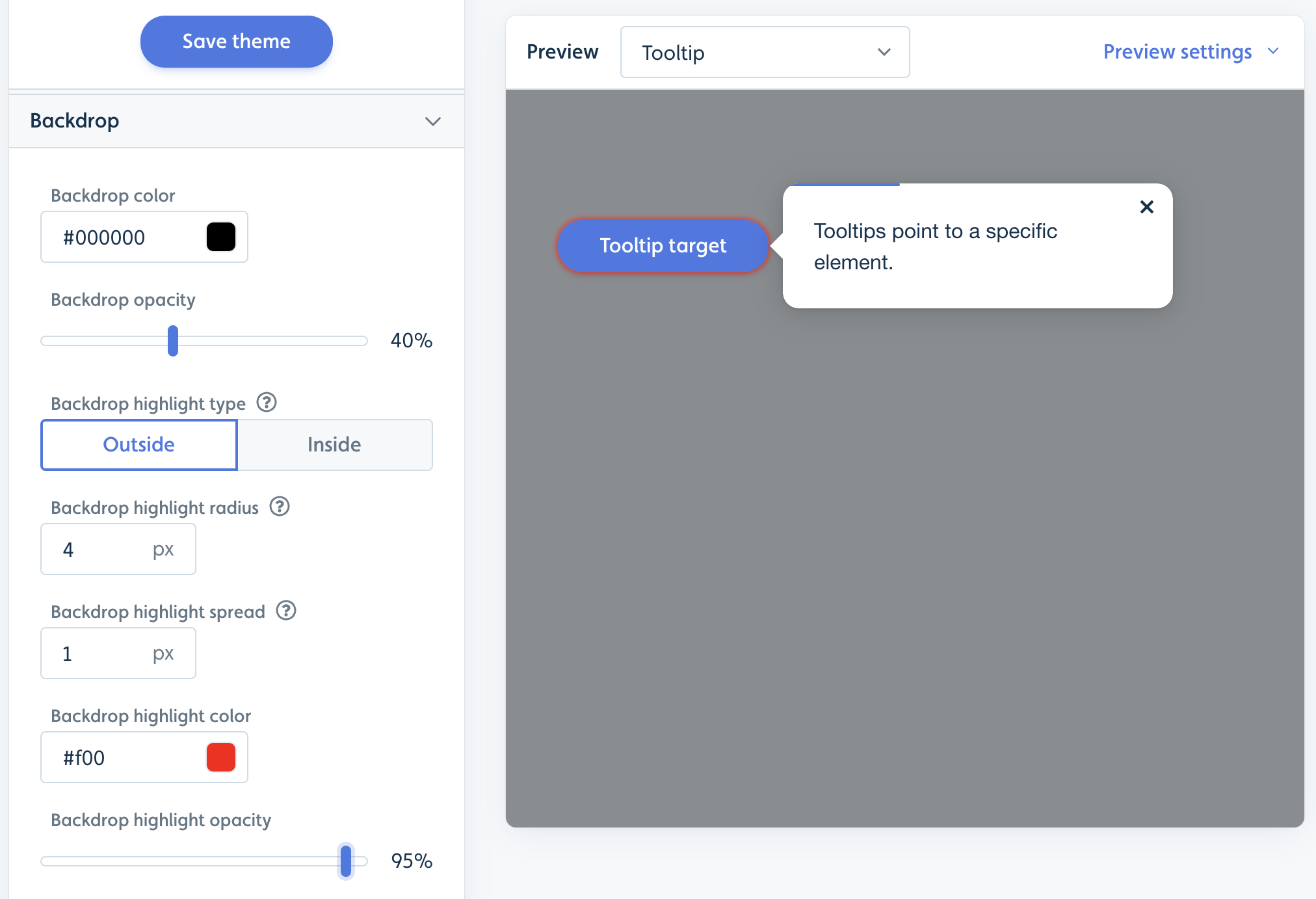 Theme editor