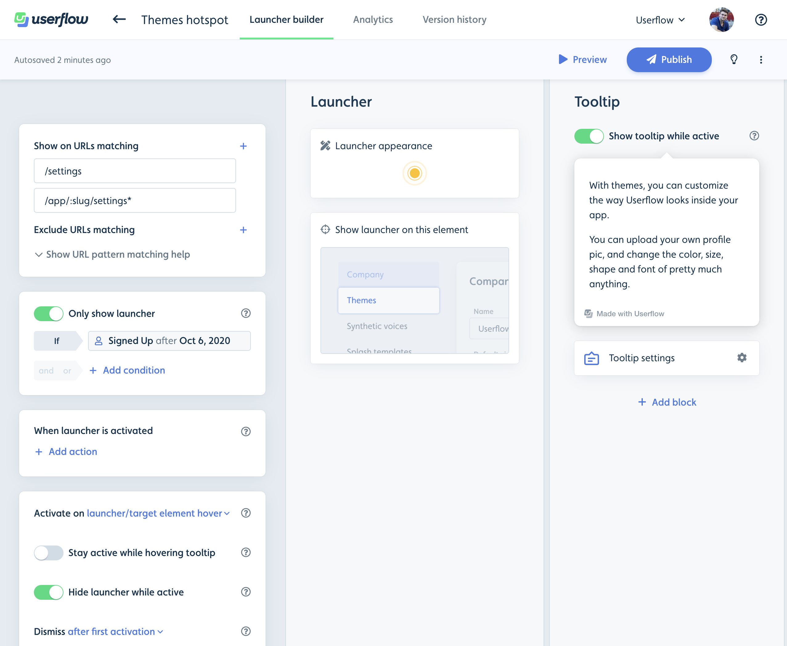 Launcher builder