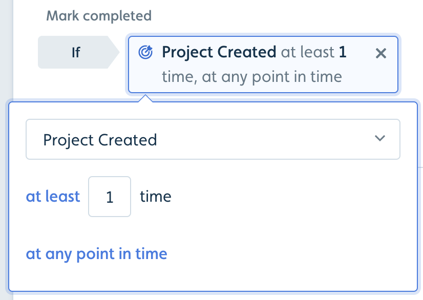 Completion condition