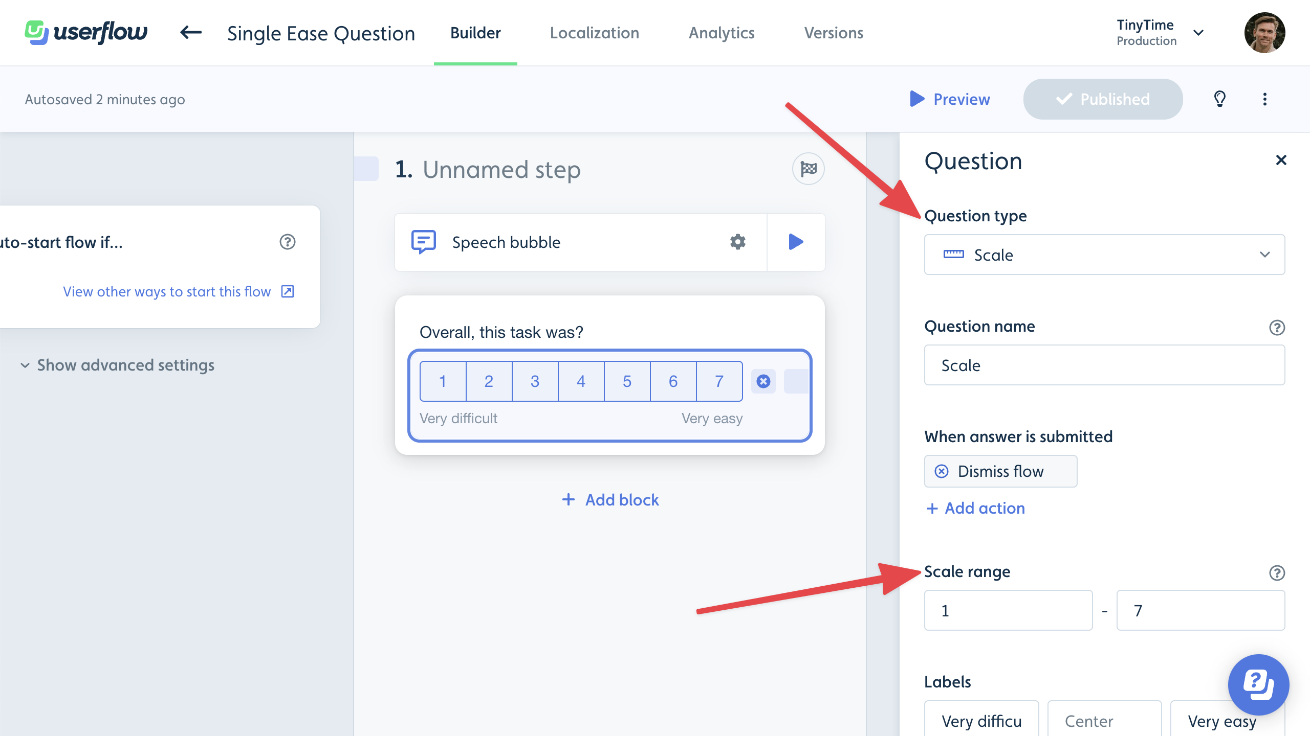 Scale question builder