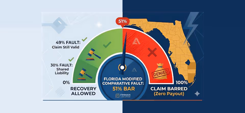 Florida Modified Comparative Fault Law 51% Bar | Finman Law
