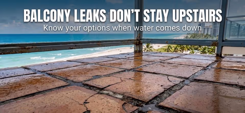Water Damage Claims After Balcony Leaks in Florida Condos