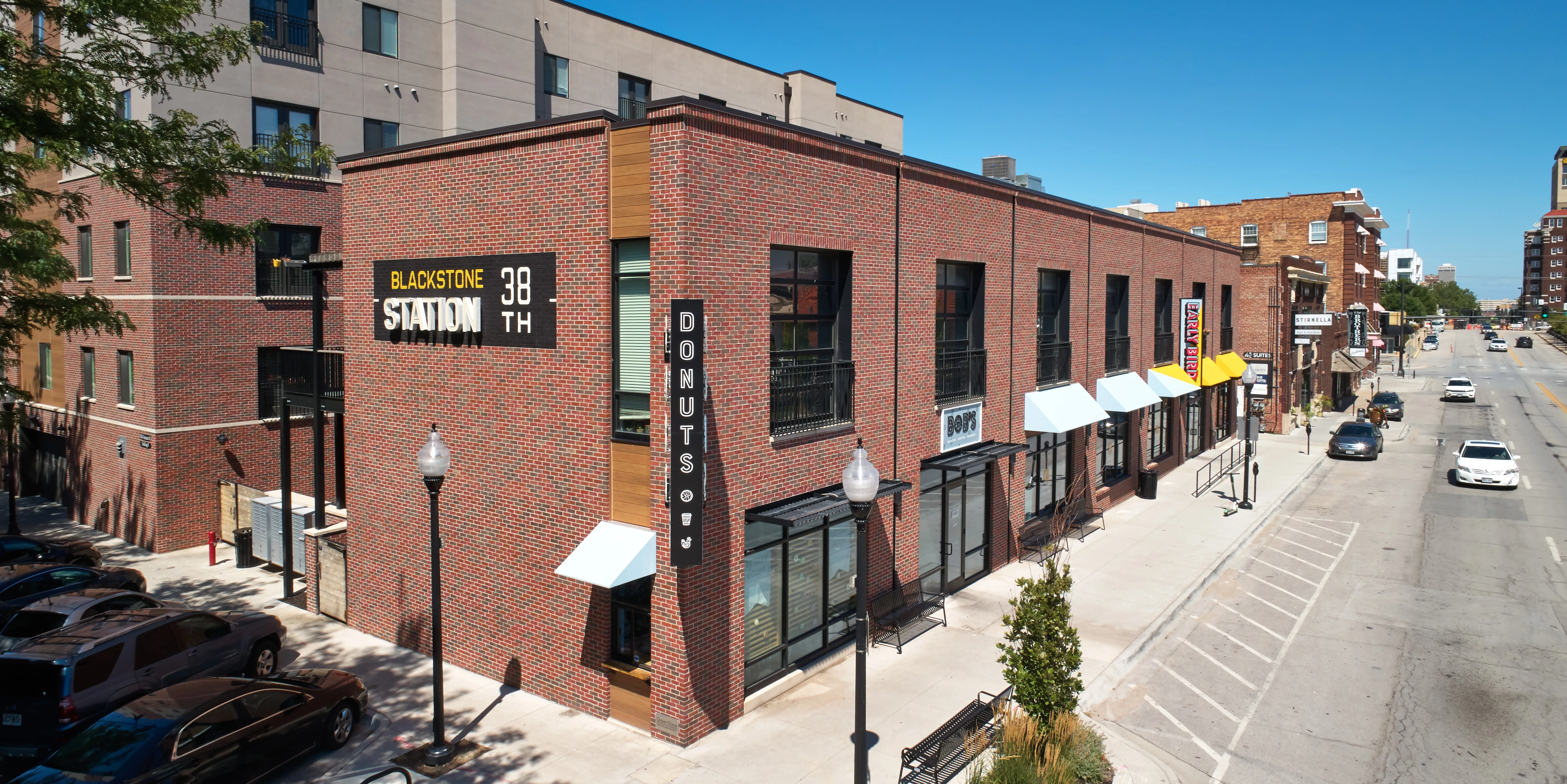 Blackstone Station and Blackstone Union apartment buildings in Omaha Nebraska 2017
