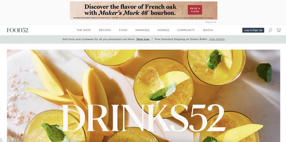 Example of a contextual ad for Maker's Mark