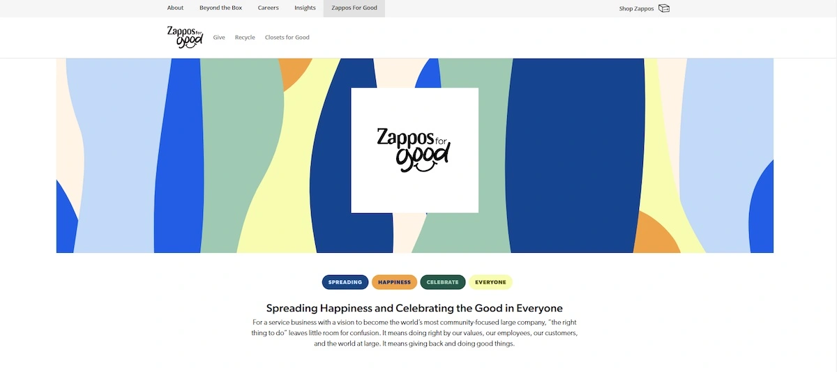 Zappos for Good program