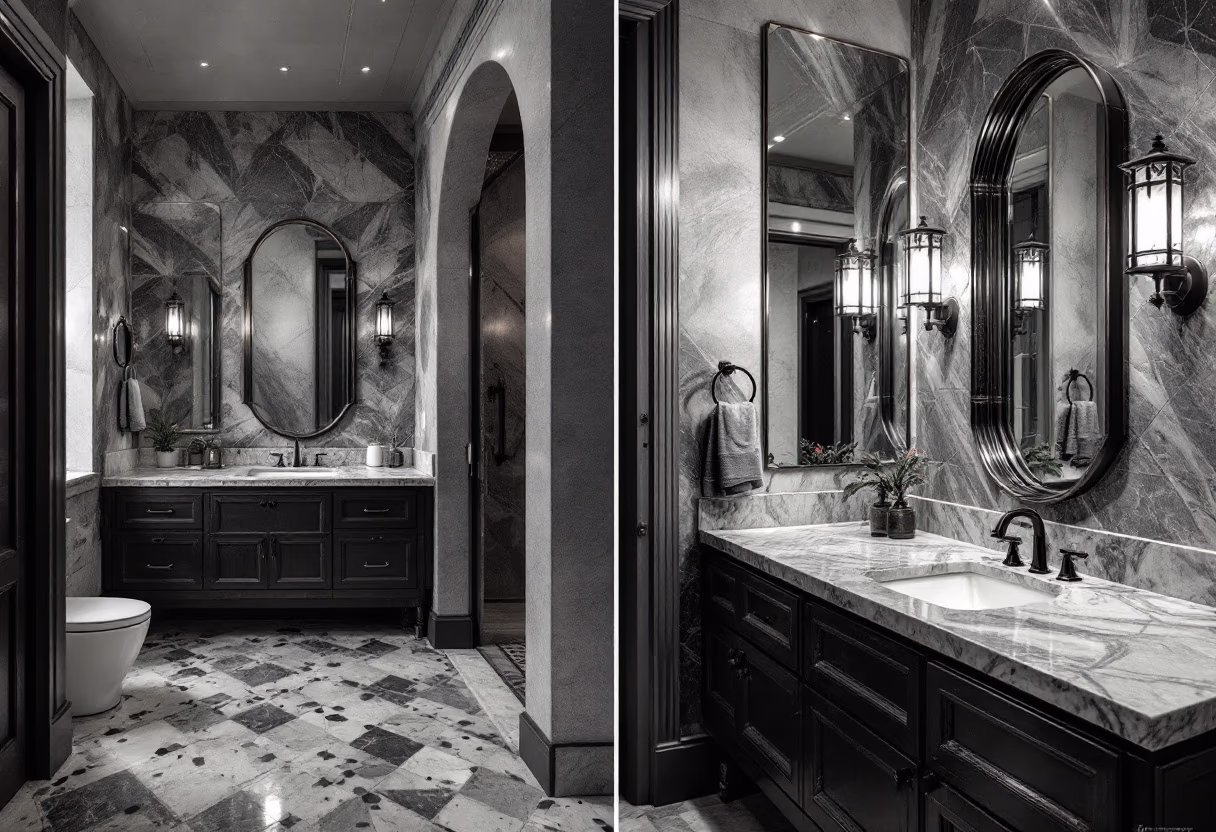 image of various before and after service photographs (for a cleaning service)