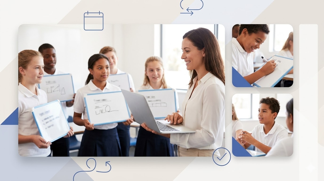 Teacher leading group exercises for intervention strategies