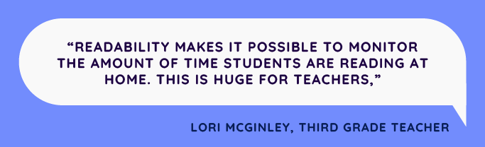 Monitor the amount of time students are reading at home with Readability