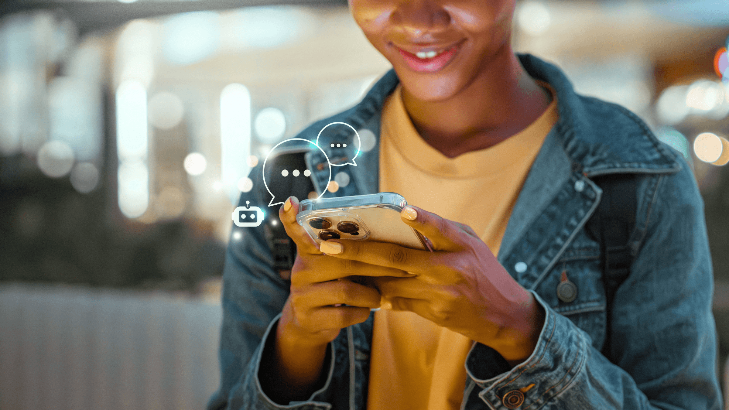 Child using an AI chatbot
