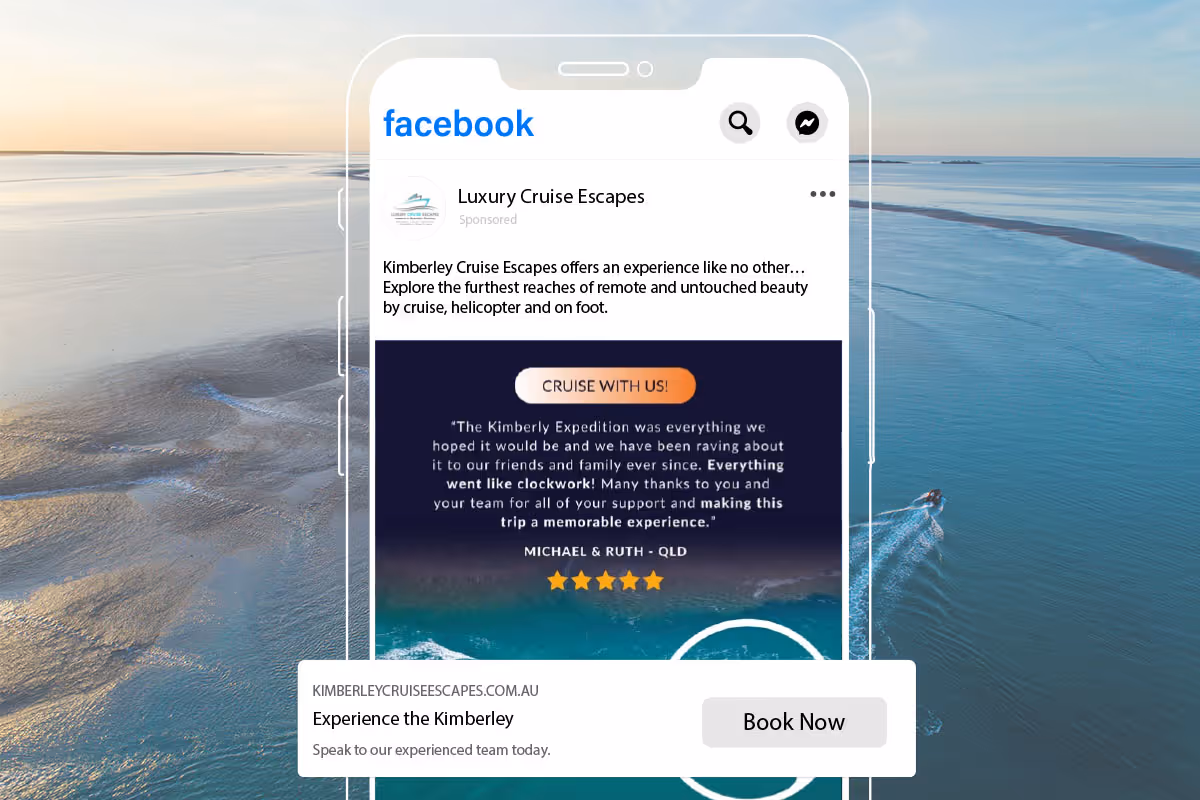 Case study example showing a 312 percent increase in monthly leads achieved through Kook’s digital marketing campaigns.