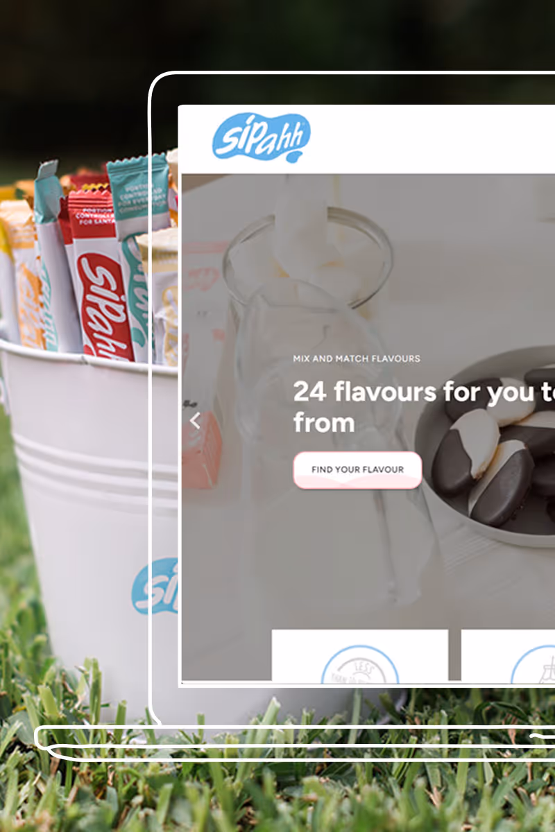 sipahh website on laptop