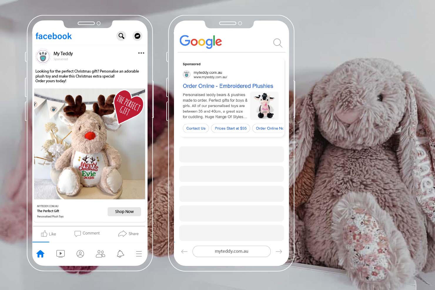 My Teddy facebook and google advertising