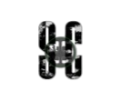 Stylized letter H logo with a reflective, dark marble texture on a black background.