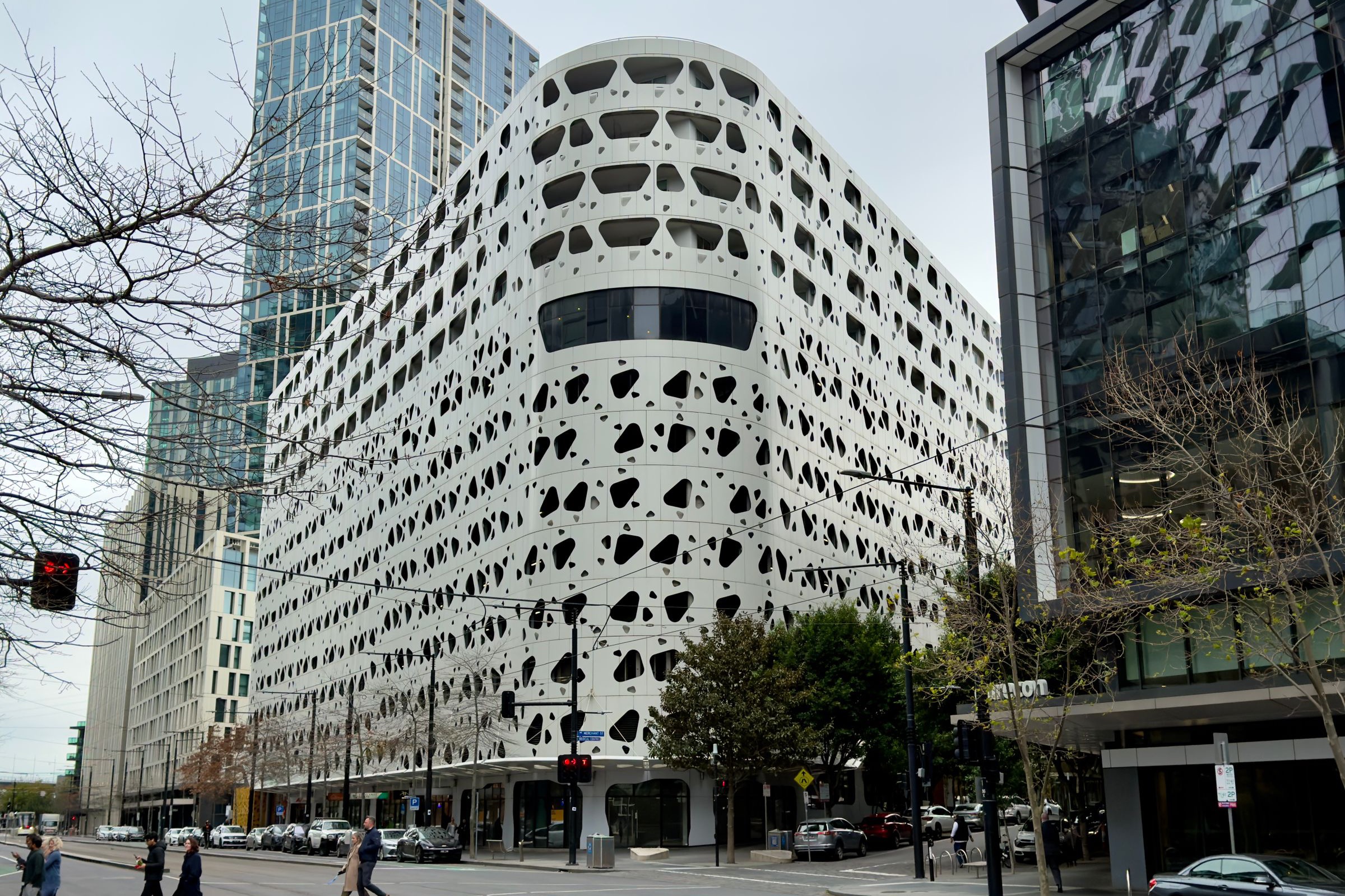 A modern office building in the Docklands business district, Melbourne