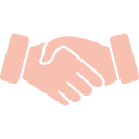 Illustration of a handshake between two hands.
