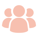 Icon of three people representing a group or community.