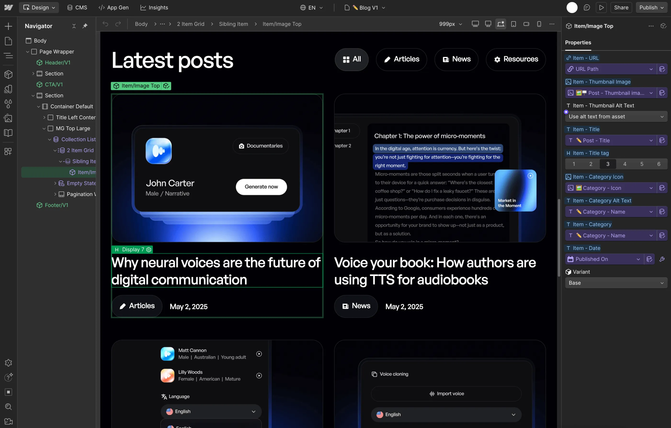 CMS Content - VoiceCloud - Webflow Template | BRIX Templates