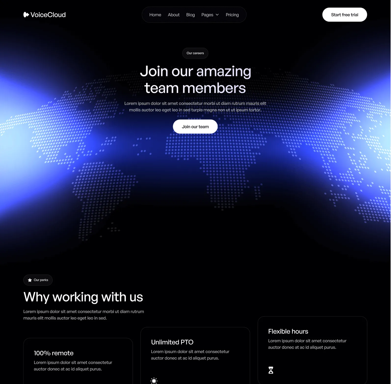 VoiceCloud - Careers Page - Text to Speech App Webflow Template | BRIX Templates