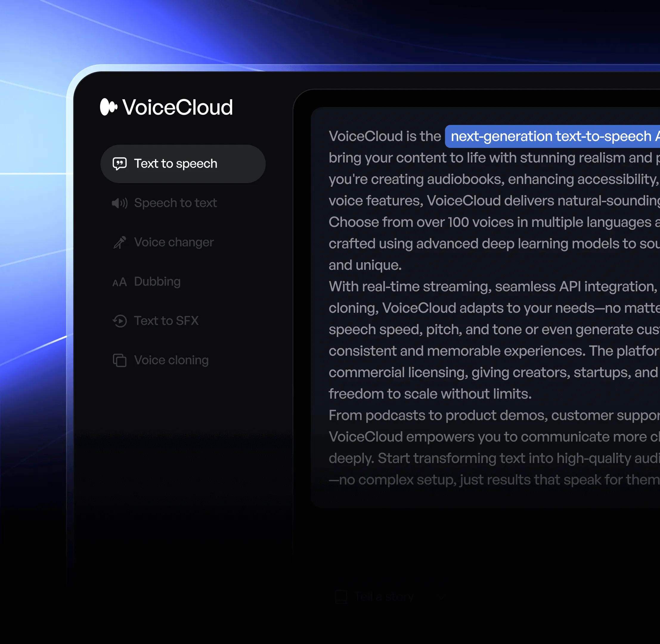 Hero V2 Image - VoiceCloud - Webflow Template | BRIX Templates