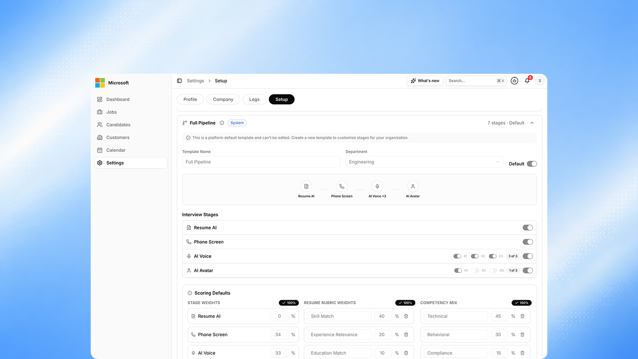 Hiring Pipeline Setup