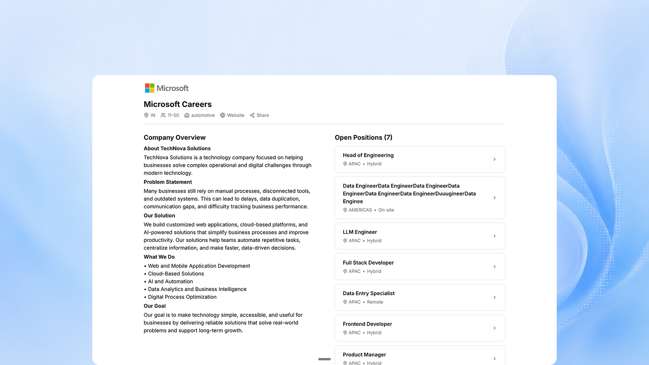 Careers Page