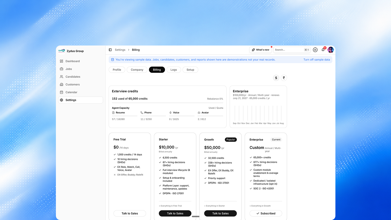 Plans, Usage and Billing