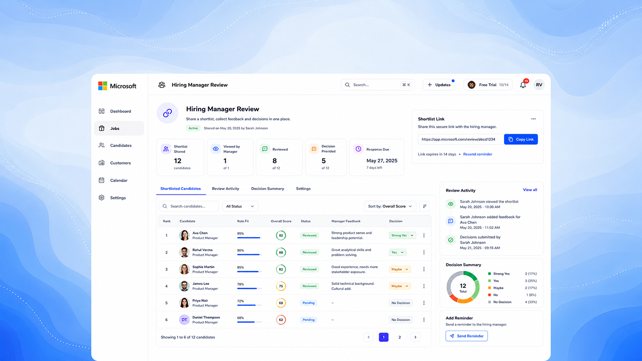 Hiring Manager Review