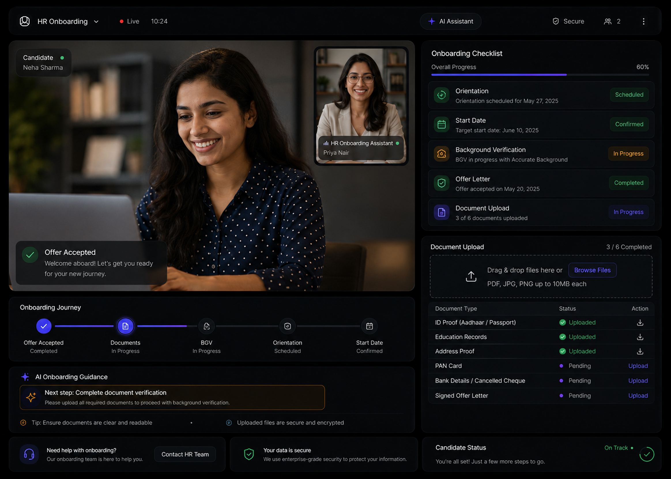 HR Agent workflow illustration