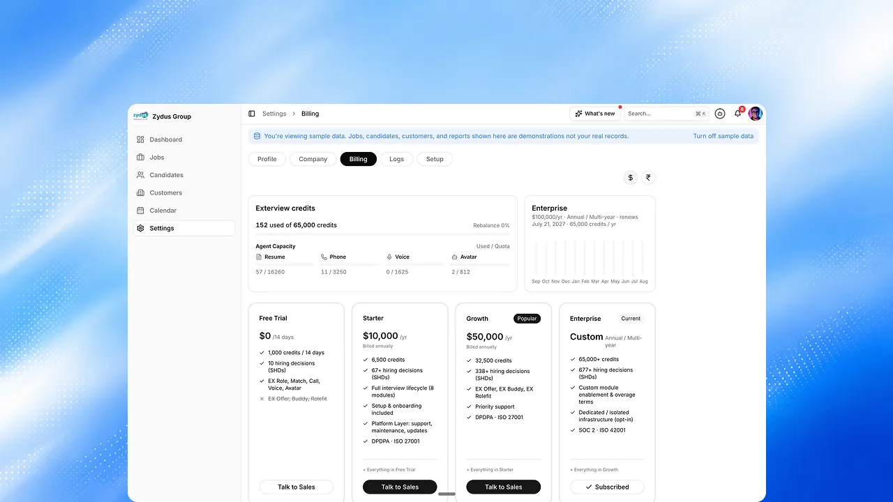 Plans, Usage and Billing