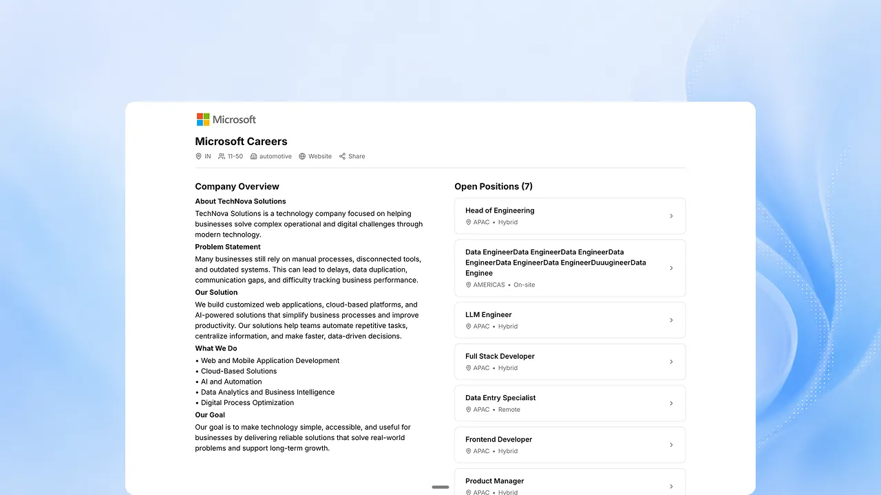 Careers Page