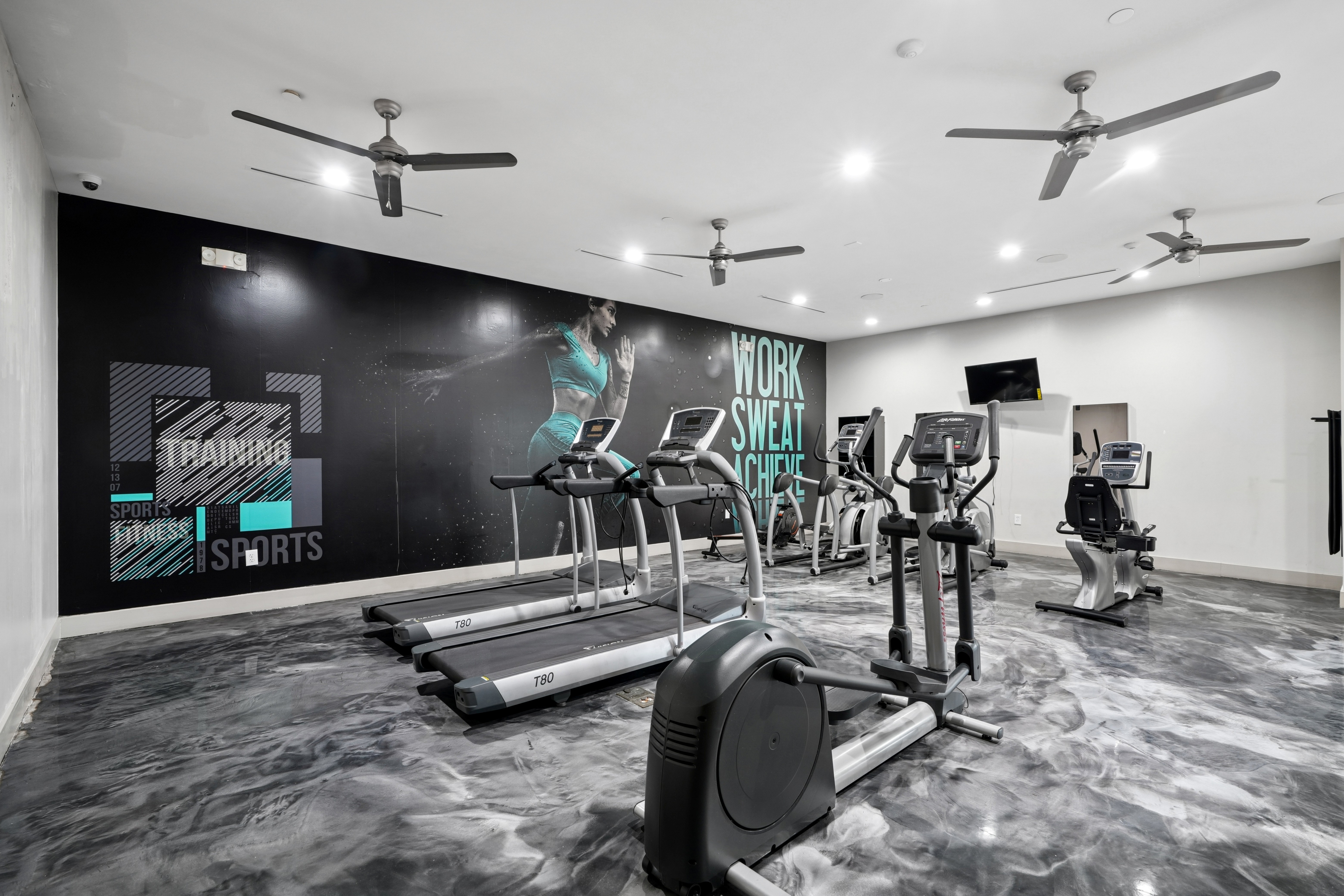 Fitness center cardio room