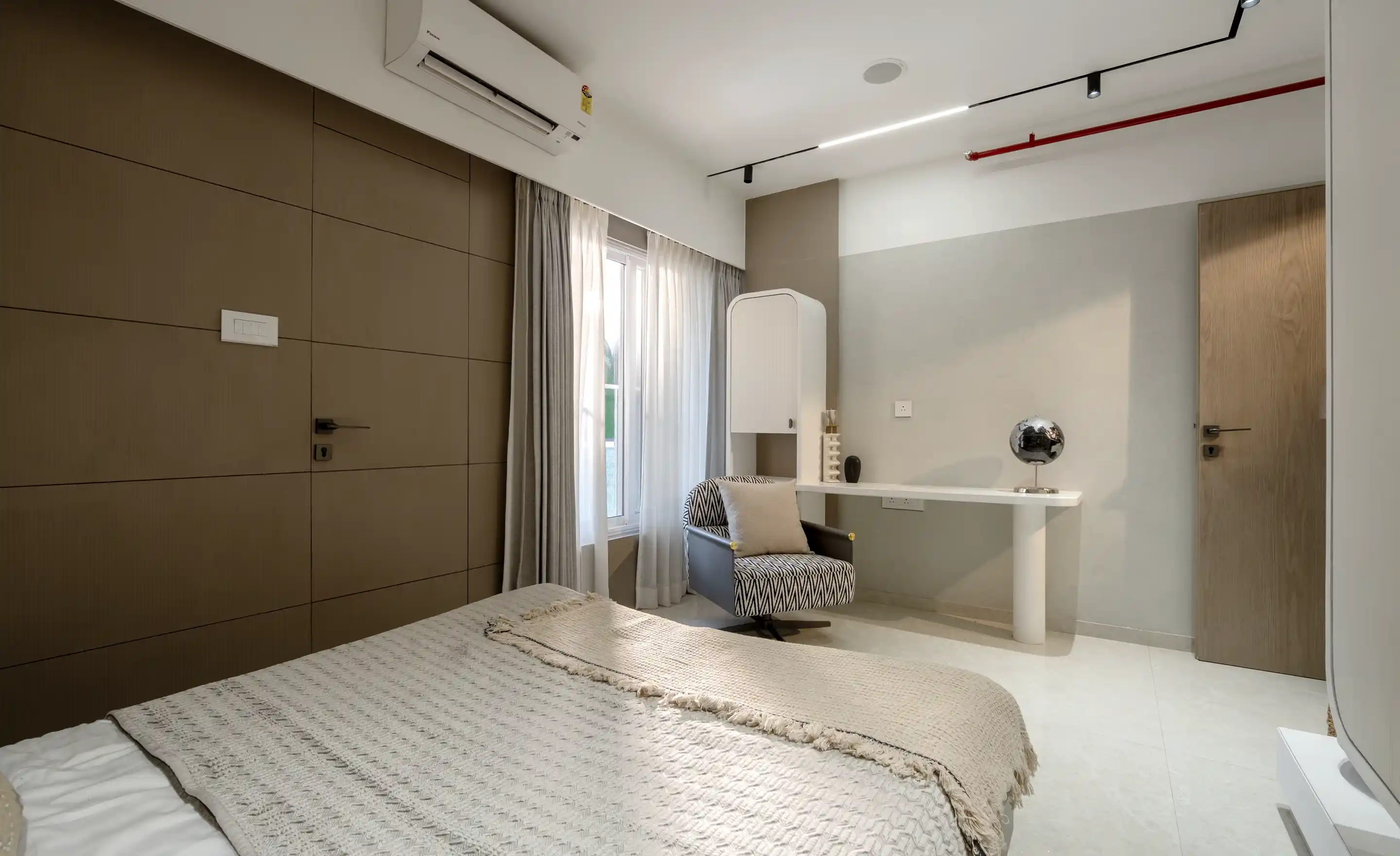 Bhandari 7 Plumeria Drive Master Bedroom Bedside Shot Tathwade, Pune