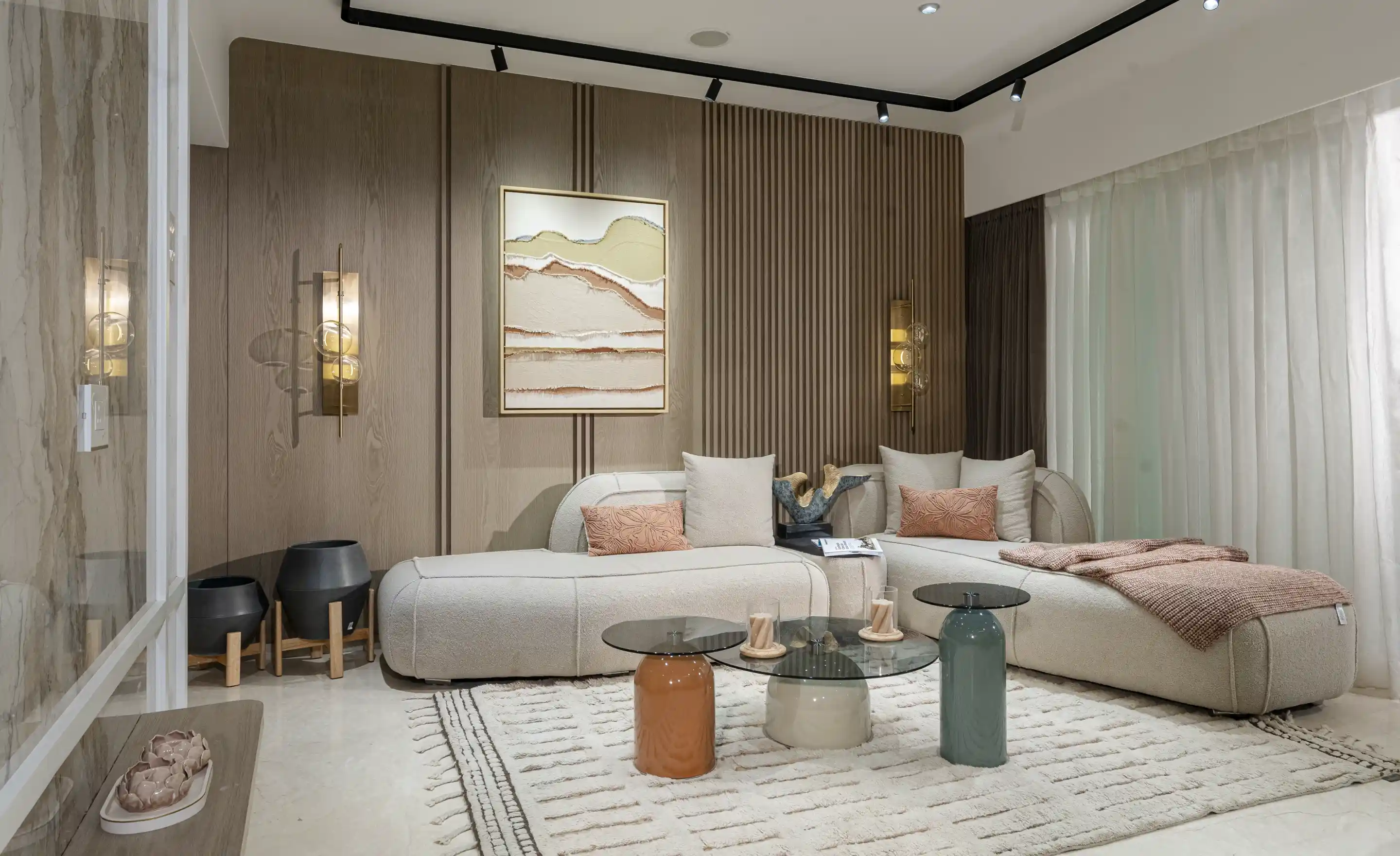 Bhandari 7 Plumeria Drive Furnished Living Room Tathwade, Pune