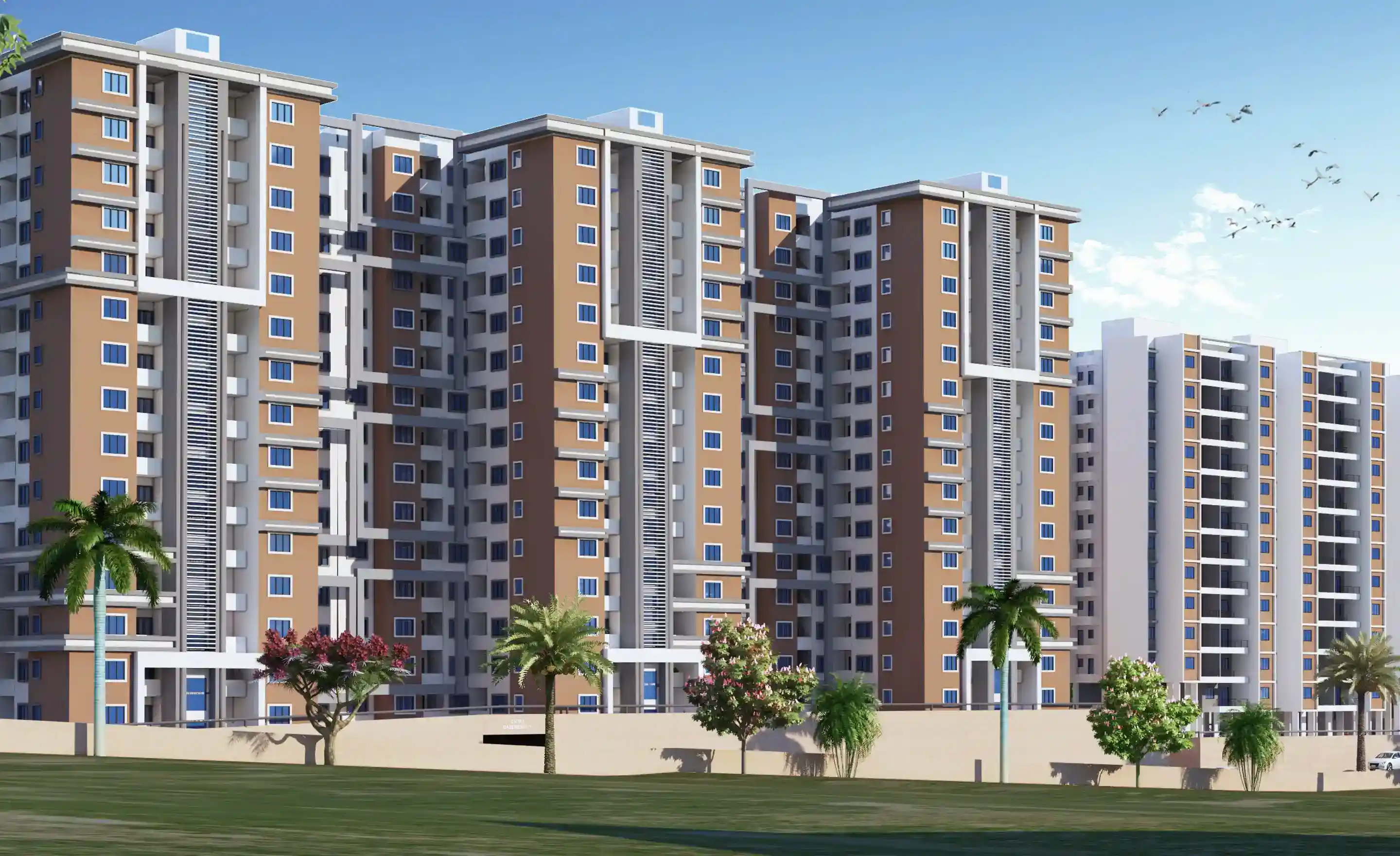 Bhandari Swadesha exterior facade bottom up closeup shot at afternoon Pune