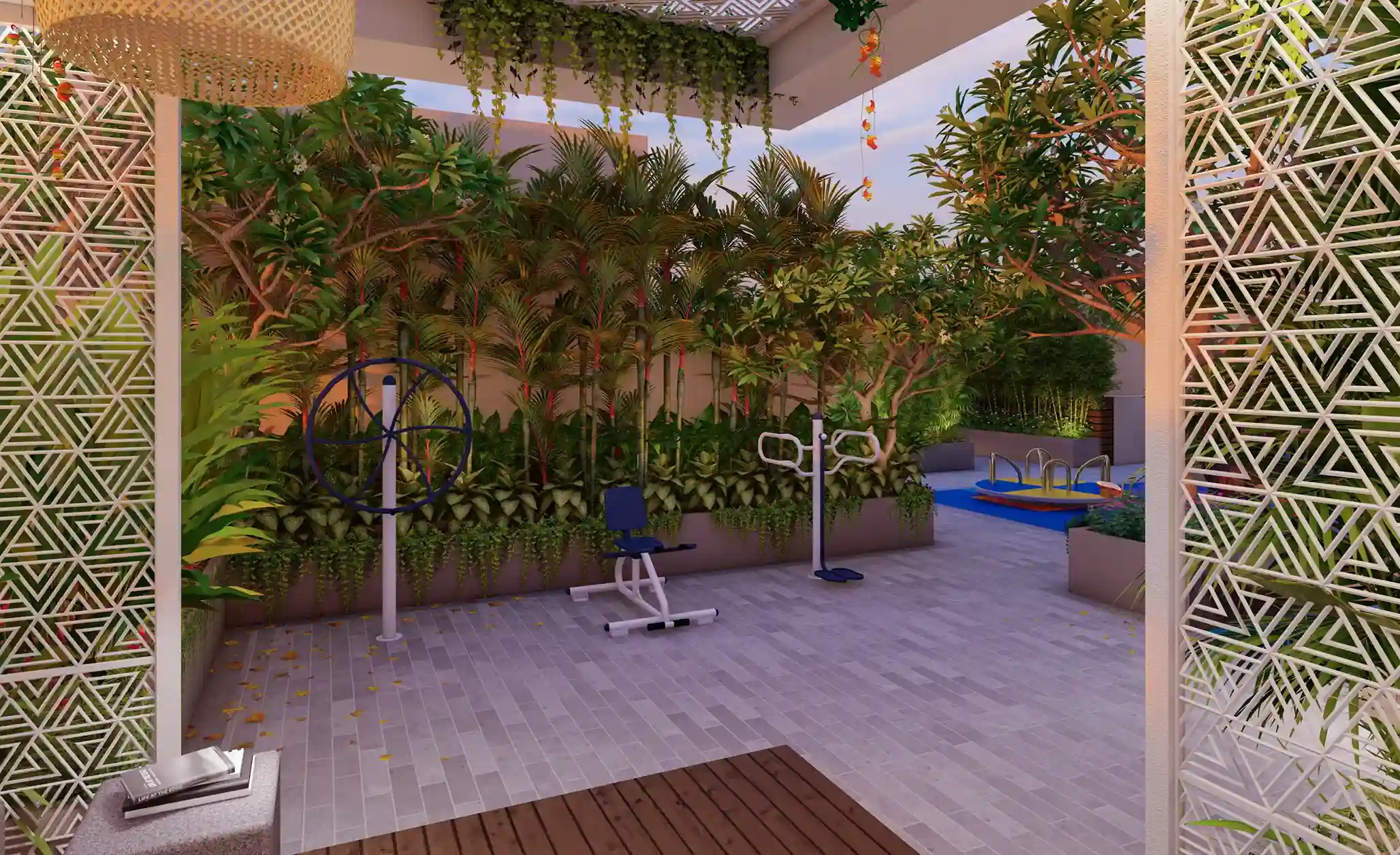 Swadesha Terrace Open Gym Amenity Central Moshi, Pune