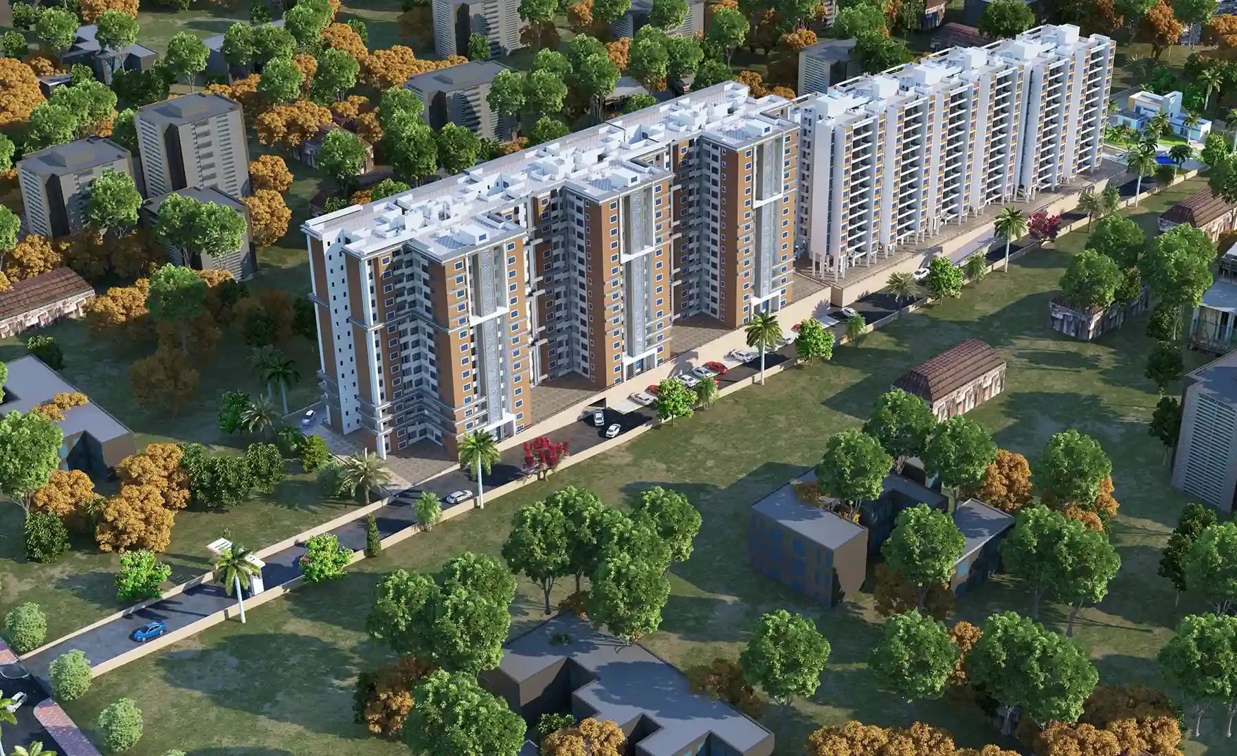 Bhandari 7 Plumeria Drive Arial shot at afternoon Pune