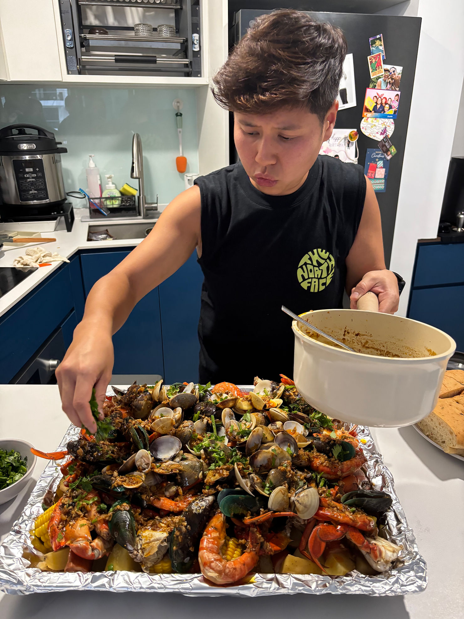 Vivian cooking up a feast for Christmas, 2024