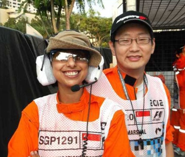 Aparna at the Singapore Grand Prix, 2012