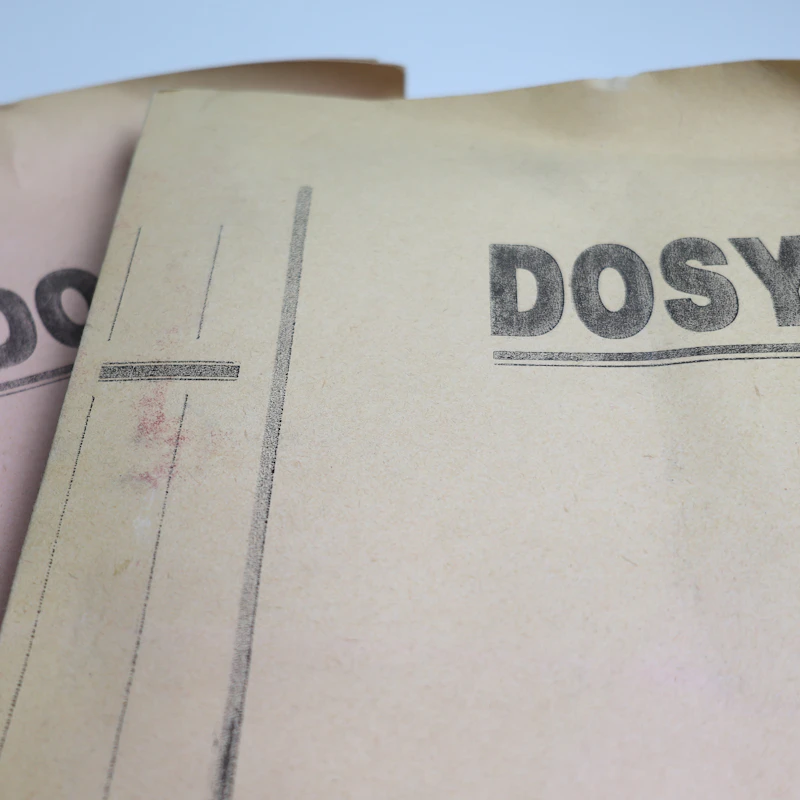 Two labelled document folders