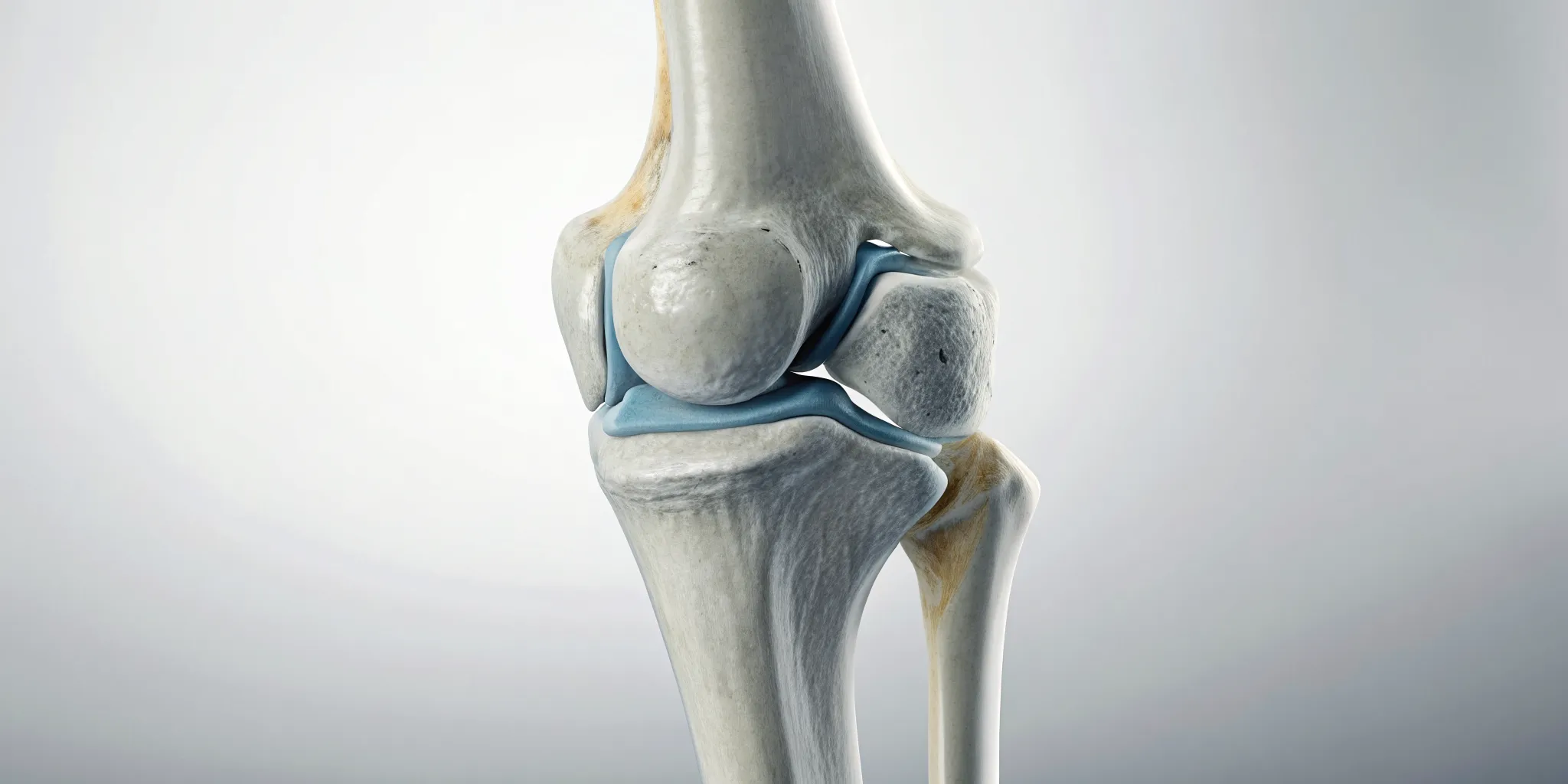 A knee joint showing how cartilage can regrow without surgery.