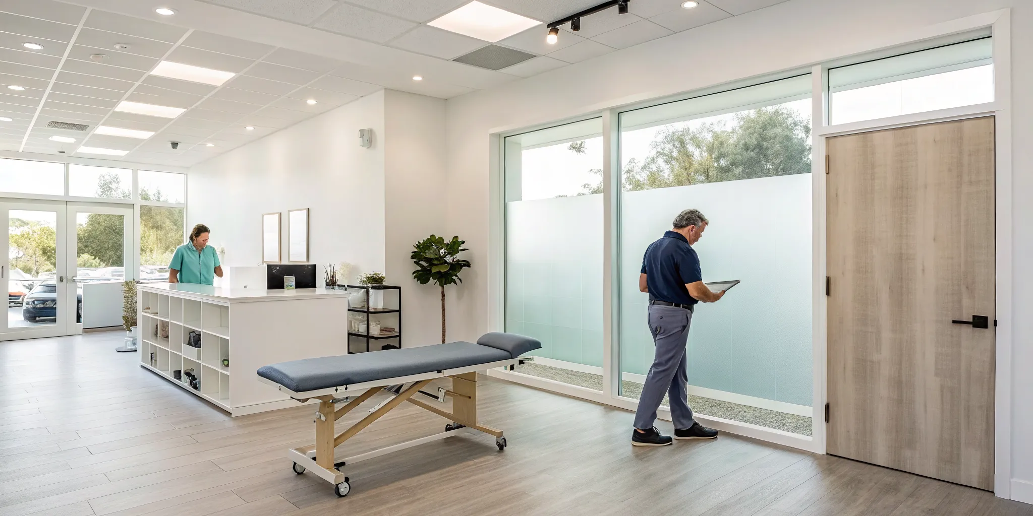 A patient going to a chiropractor once a week for a spinal adjustment.