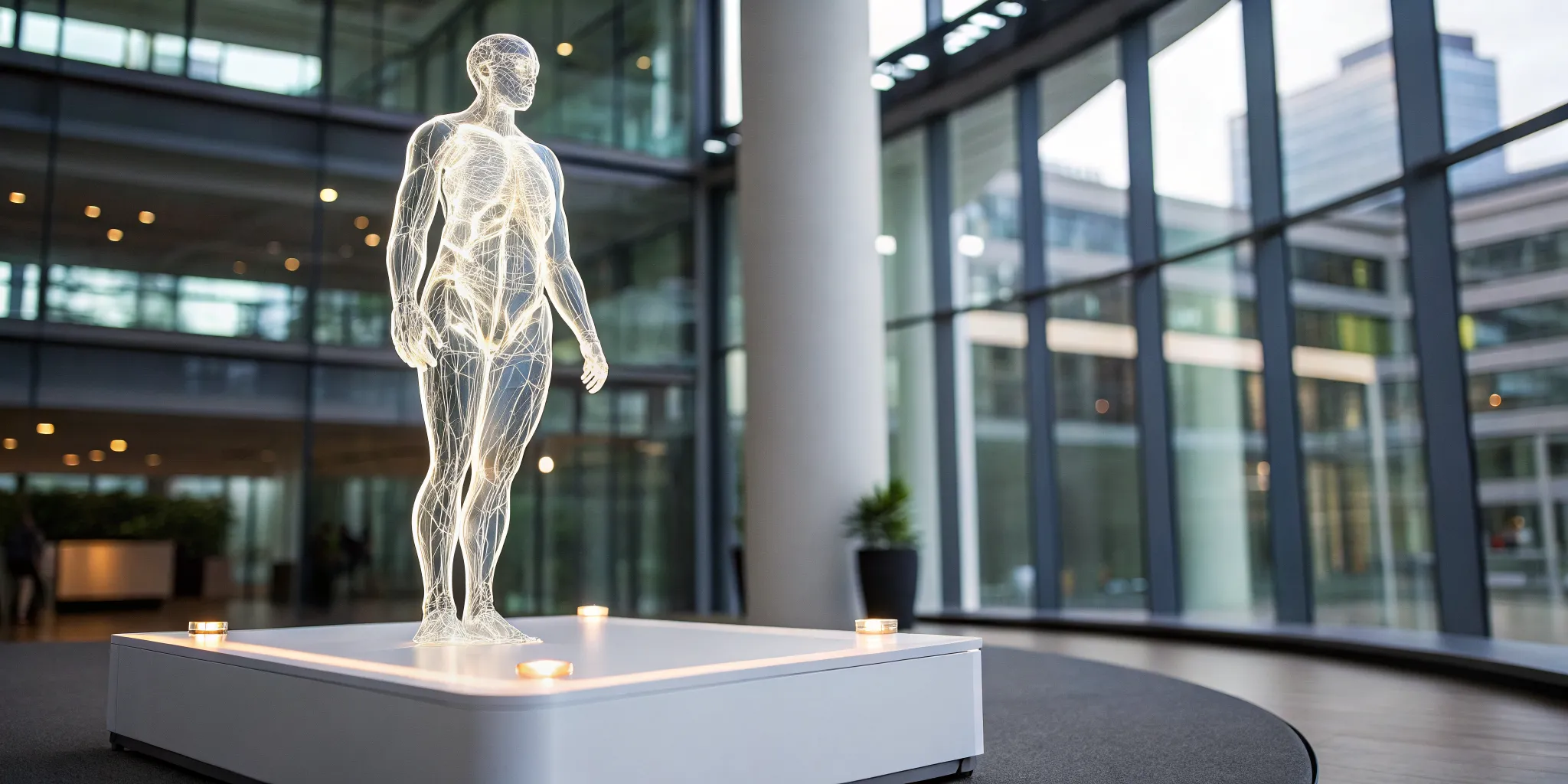Transparent human body model displaying the systems involved in metabolic health.