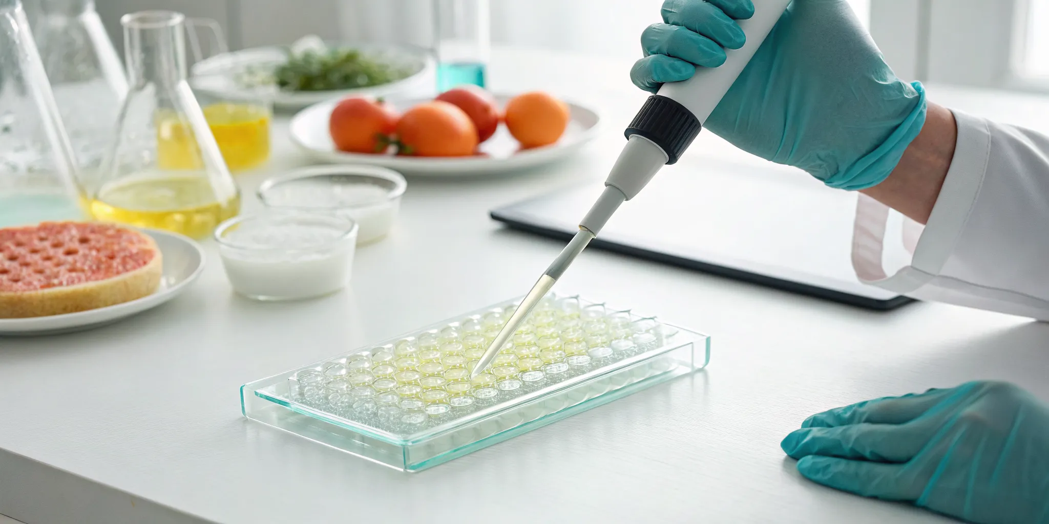 Scientist analyzing samples to find the most accurate food sensitivity test.
