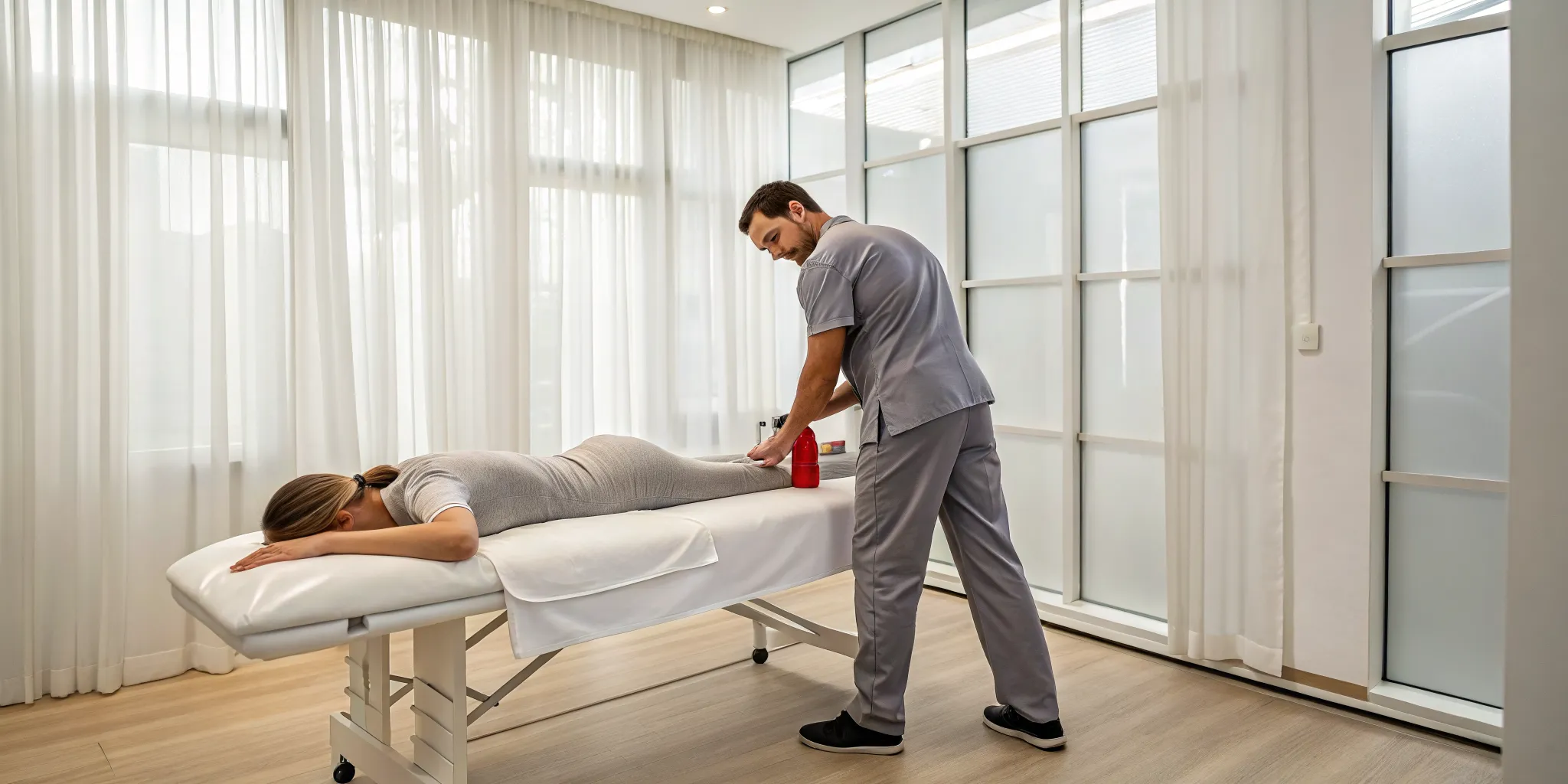 Advanced chiropractic rehabilitation with red light therapy for faster recovery.