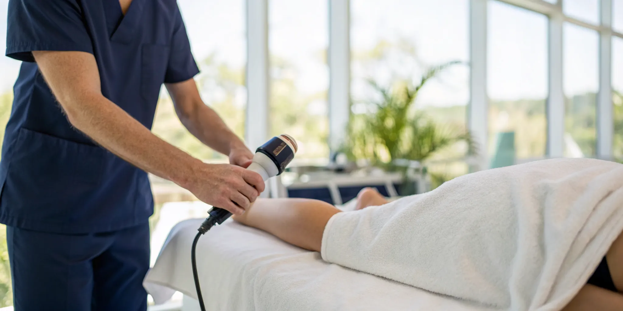 SoftWave therapy for joint pain relief at a Tampa, FL clinic.