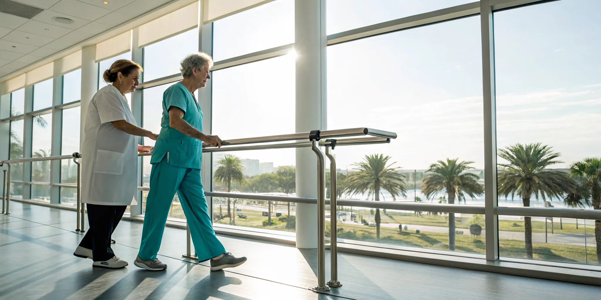 Patient receiving comprehensive physical medicine for mobility issues in Tampa.