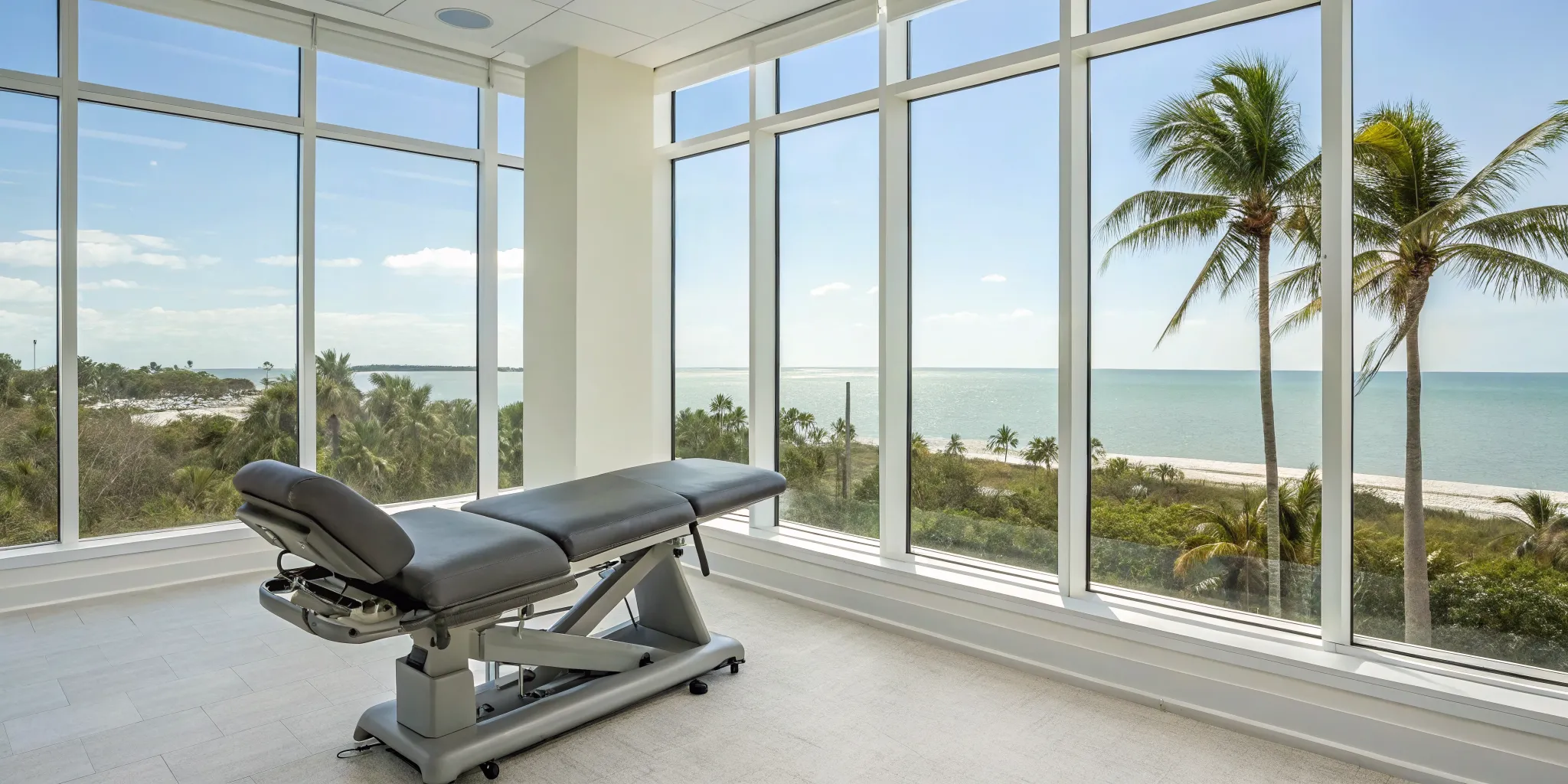 Spinal decompression therapy machine at a clinic in Tampa, FL.