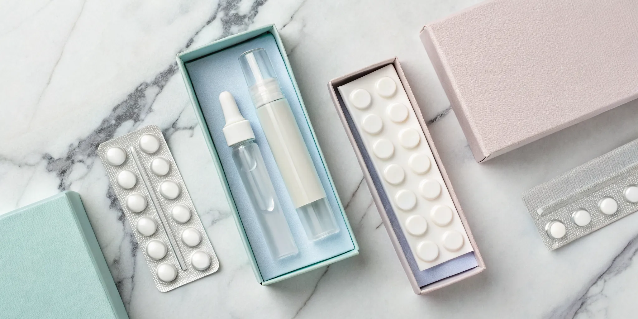 Best at-home hormone testing kit with a dropper and sample collection vials.